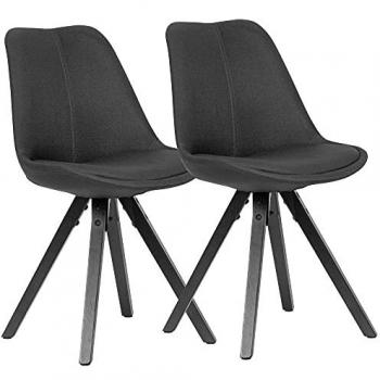 KADIMA DESIGN Gepolsterter Esszimmerstuhl Anthrazit