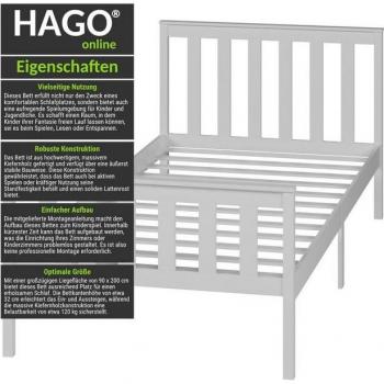 HAGO Gästezimmer Bettgestell 90x200 Weiß