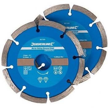 Silverline Lama a Disco Diamantata 115x22,23 Mm per Malta con Bordo Segmentato