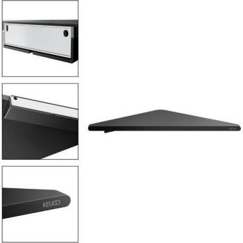 Tablette de douche Keuco, design noir mat