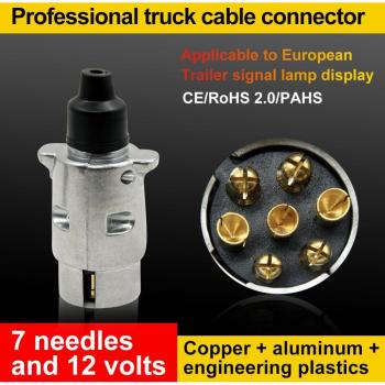 Aluminio 7‑Pin 12 V: Conector para Luces de Caravana Europea