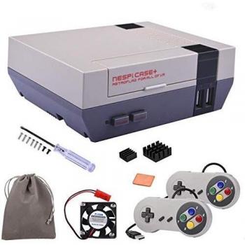 Boîtier Retroflag NESPi avec Manettes USB et Système de Refroidissement pour Raspberry Pi