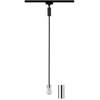 Paulmann URail 2Easy Dimmable Pendant Light, Max 20W E27, Matte Black/Chrome