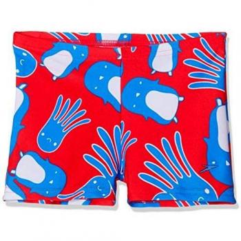 Speedo Jugend‑Aquashort Rot, All Over Design, 3 Jahre