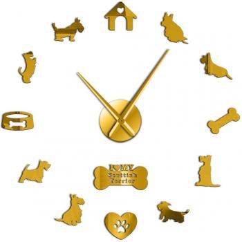 DIY Scottie Aufkleber Uhr