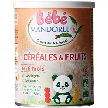 La Mandorle Céréales et Fruits Bio pour Bébé dès 6 mois 400g