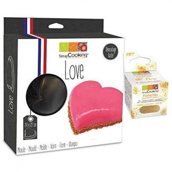 Moule à gâteau cœur en silicone semi-rigide