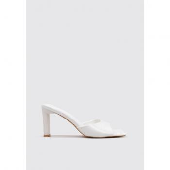 Mules de Tacón Dulceida Nicole para Mujer en Blanco