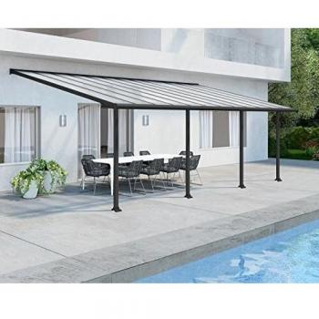 Pergola Olympia 21,9 m² (Aluminium/Polycarbonate) – Couleur gris anthracite – PALRAM