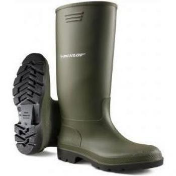 Bottes de pluie hautes Dunlop Pricemastor vertes, imperméables et résistantes, taille 39