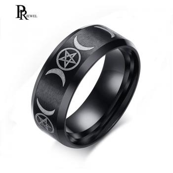 Boda Luna Tríada Anillo Acero Inoxidable