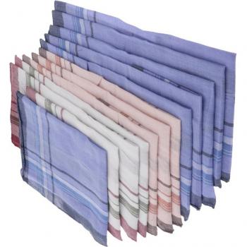 Pañuelo de bolsillo cuadriculado, 12 unidades, algodón – 36 cm × 37 cm