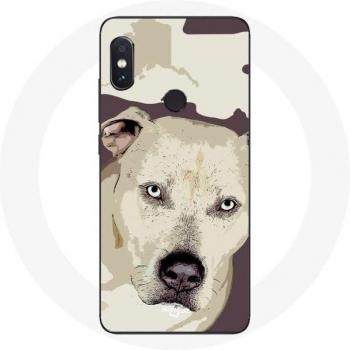 Étui pour Xiaomi Redmi Note 5 AI Dual Camera Chien Pitbull Blanc