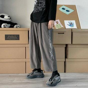 Pantalones casuales para hombre con diseño lateral