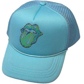 Casquette psychédélique en maille Les Rolling Stones Bleu clair Taille unique