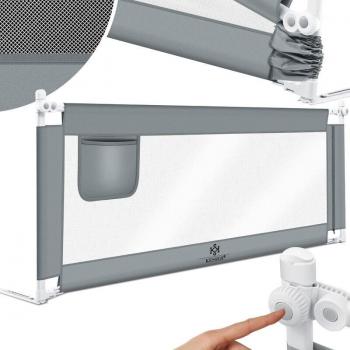 Barriera Letto Bambini 200cm Grigio Chiaro