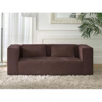 LISA DESIGN Stella – stilvolles 2-sitzer Cordsofa – braun
