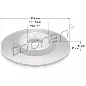 Disco de freno TOPRAN referencia 304 458