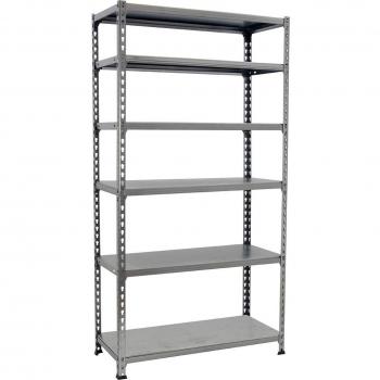 SimonRack Estanteria Metalica Almacenaje de Acero, 2500x1000x500 mm, 6 Baldas, Soporta 180 kg de Punto Flexión por balda, Gris