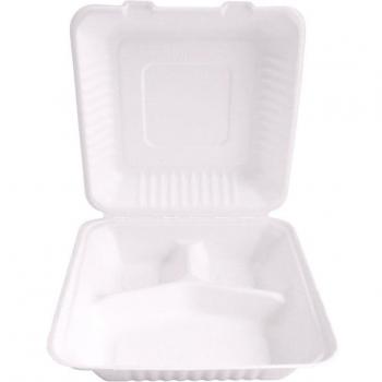 Contenitore monoiso 3 scomparti 1350ml bianco quadrato