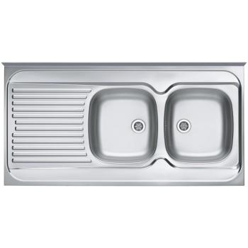Alveus Classic Évier 120x60 cm Inox Bac À Droite