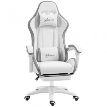 Vinsetto Comfort Gaming Seat – Réglable et Inclinable – Blanc
