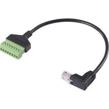Renkforce 8P8C RJ45 Network Connector with Clip Terminal, 30 cm, Black