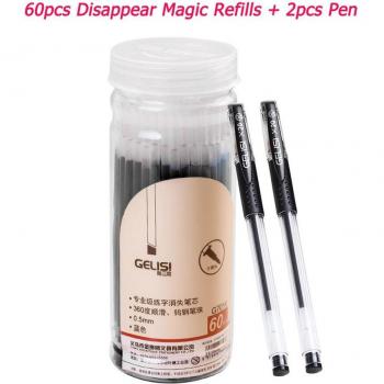 60pcs Fine Point 0.5mm Gel Ink Refills with 2 Pens
