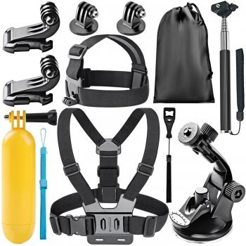 Universal Action Camera Mount and Accessories Kit