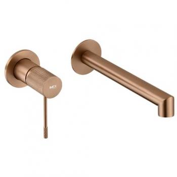 Rubinetto Oro Rosa Lavabo Incasso Monocomando a Parete