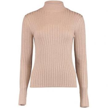HaILY’S Pullover Kurzschnitt Beige – Feinstrick, Regular Fit