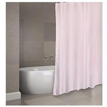 Cortina de ducha poliéster 180x200 cm color rosa