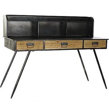Scrivania DKD Home Decor S3023220 in Metallo e Legno MDF Nero
