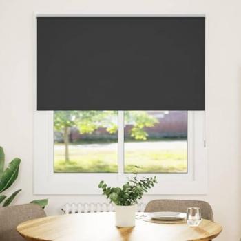 VidaXL Dunkelrollo Schwarz 120x150 cm, Stoffbreite 116,6 cm