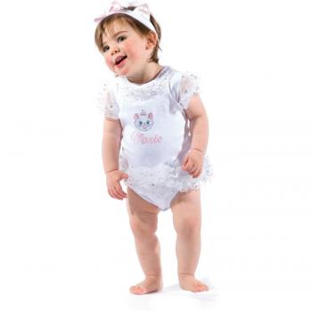 Disney Baby Marie Tutu Skirt with Headband (12-18 Months, White)