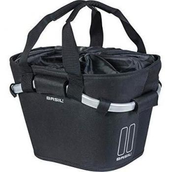 City‑Tasche ClassicCarryAll von Basil – Frontschwarz, abnehmbar ohne Stütze, 28 × 37 × 26 cm