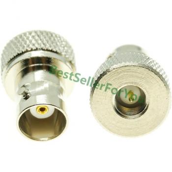 Conector adaptador BNC hembra a SMA macho níquel