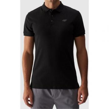 Kurzarm Poloshirt 4F in tiefschwarz