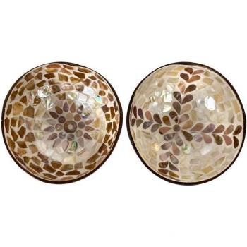 Set di Statuette Signes Grimalt: 2 Ciotole in Legno Artigianale