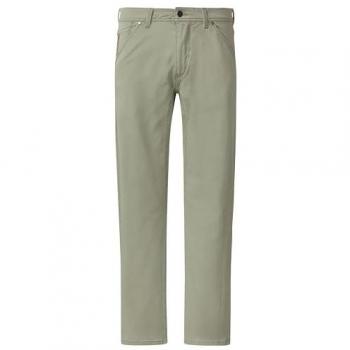Herren-Stoffhose s.Oliver – Stretch‑Web, unifarben, grün (Khaki) – Größe 38, Länge 32