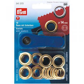 14mm Brass Eyelets with Washers