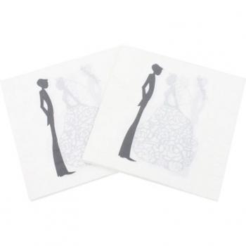 20Pcs Bride and Groom Tissue Serviettes