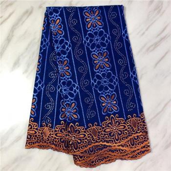 Tela africana de encaje bordado suizo 5 yardas para bodas