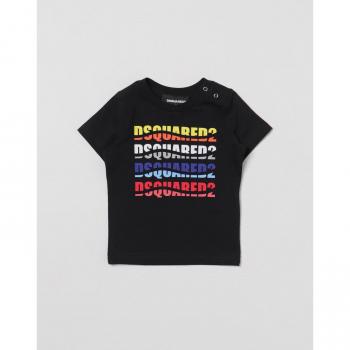 Dsquared2 Black Wave-Effect T-Shirt for Kids