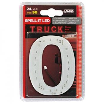 LAMPA Numero 0 LED Rosso 24V