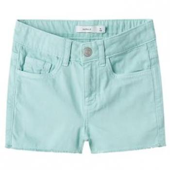 Pantaloni Corti Twill Nkfrose Blu