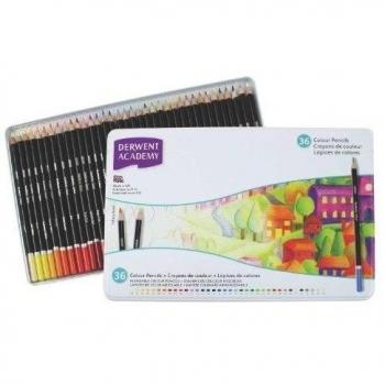 Derwent Academy 36‑Color Metal Pencil Holder