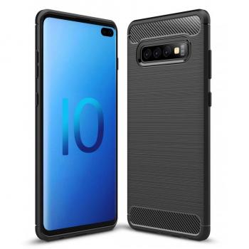 Samsung Galaxy S10+ TPU Schutzhülle Carbon Design schwarz