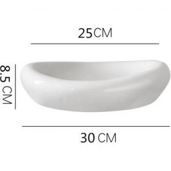 Plato de Cena “Irregular Blanco” – Simplicidad Sofisticada