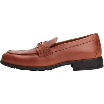 Tommy Hilfiger Business-Schuh „TH LOGO“ – Leder‑Loafer, braun